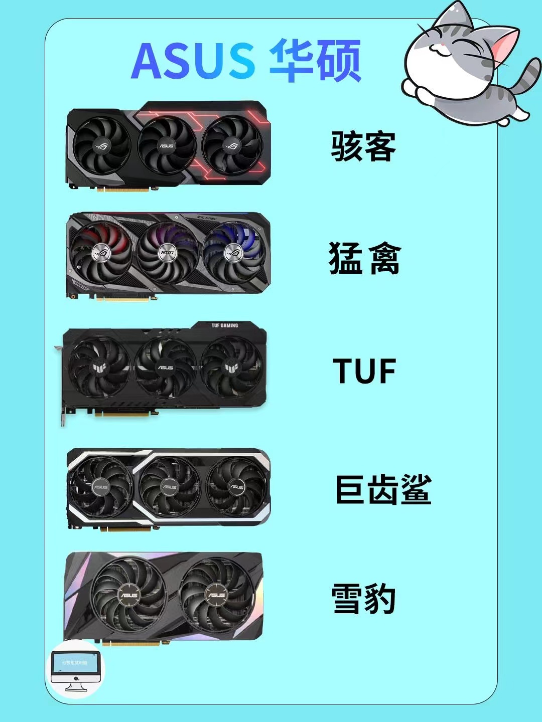 【显卡】显卡品牌各型号高端-低端一览表
